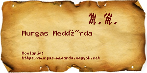Murgas Medárda névjegykártya